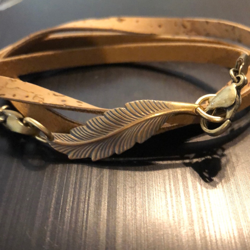 Feather wrap bracelet